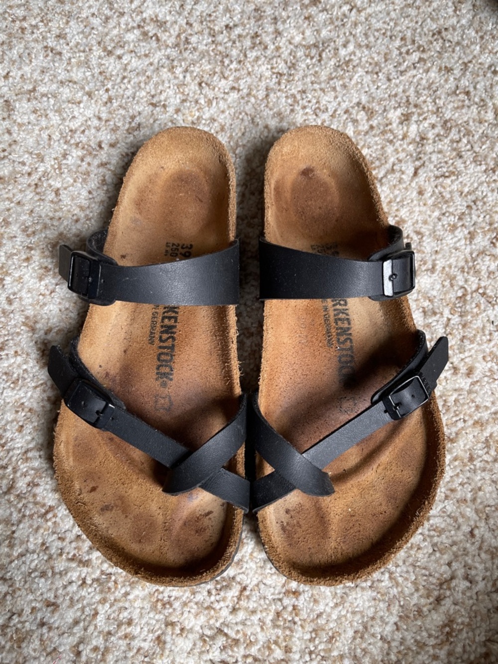 Birkenstock Mayari  Black Strappy Sandals Size 39
